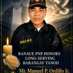 Banaue PNP, nagbigay-pugay sa yumaong Barangay Tanod na si Ginoong Manuel P Ordillo Jr