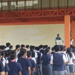 Estudyante ng Calantas NHS, nakiisa sa Crime Prevention at Public Safety Campaign ng Macalelon Cops